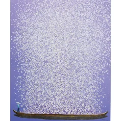 KARE Design Bilder-Leinwandbild Flower Boat Lila Weis 120X160Cm