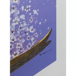 KARE Design Bilder-Leinwandbild Flower Boat Lila Weis 120X160Cm