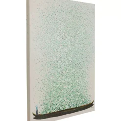 KARE Design Bilder-Leinwandbild Flower Boat Beige Grun 80X100Cm