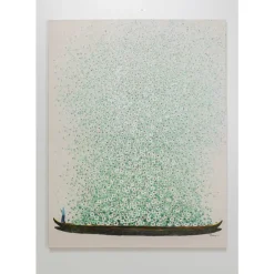 KARE Design Bilder-Leinwandbild Flower Boat Beige Grun 120X160Cm