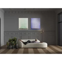 KARE Design Bilder-Leinwandbild Flower Boat Lila Weis 80X100Cm