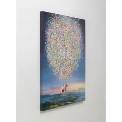 KARE Design Bilder-Leinwandbild Flying Elephant At Night 80X100Cm