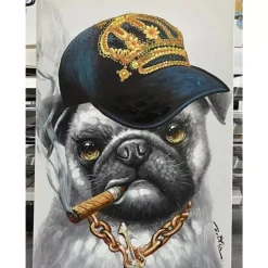 KARE Design Bilder-Leinwandbild Hip Hop Dog 70X100Cm