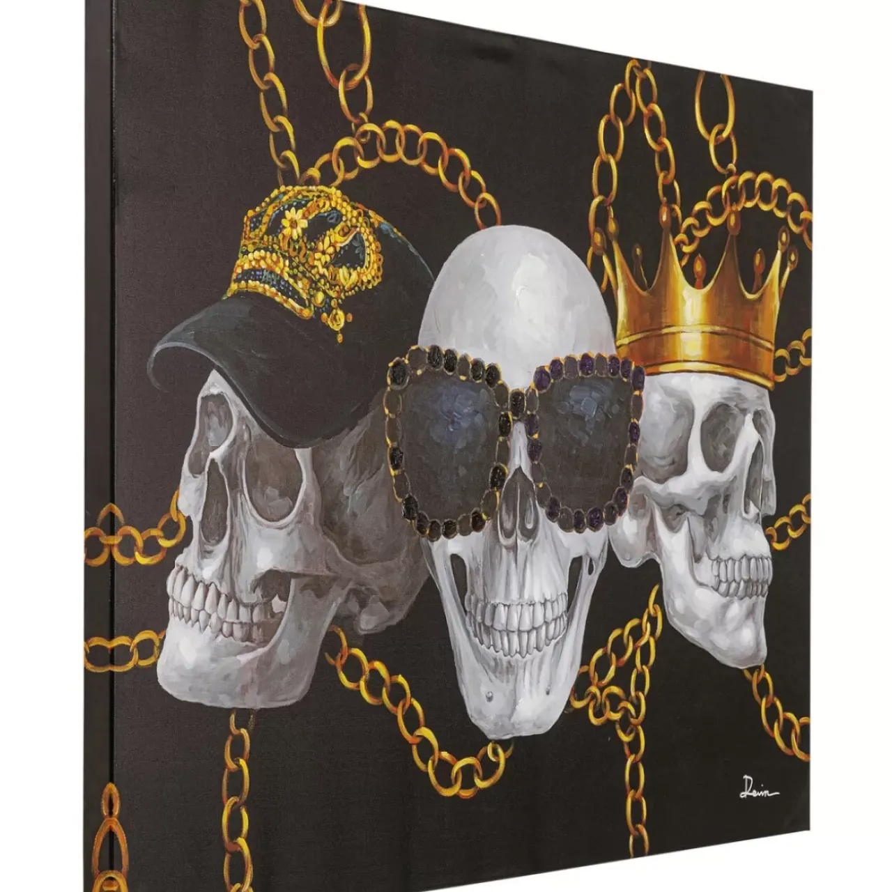 KARE Design Bilder-Leinwandbild Skull Gang 90X120