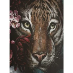 KARE Design Bilder-Leinwandbild Tiger In Flower 90X140Cm