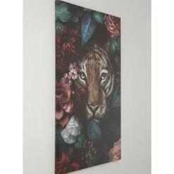 KARE Design Bilder-Leinwandbild Tiger In Flower 90X140Cm