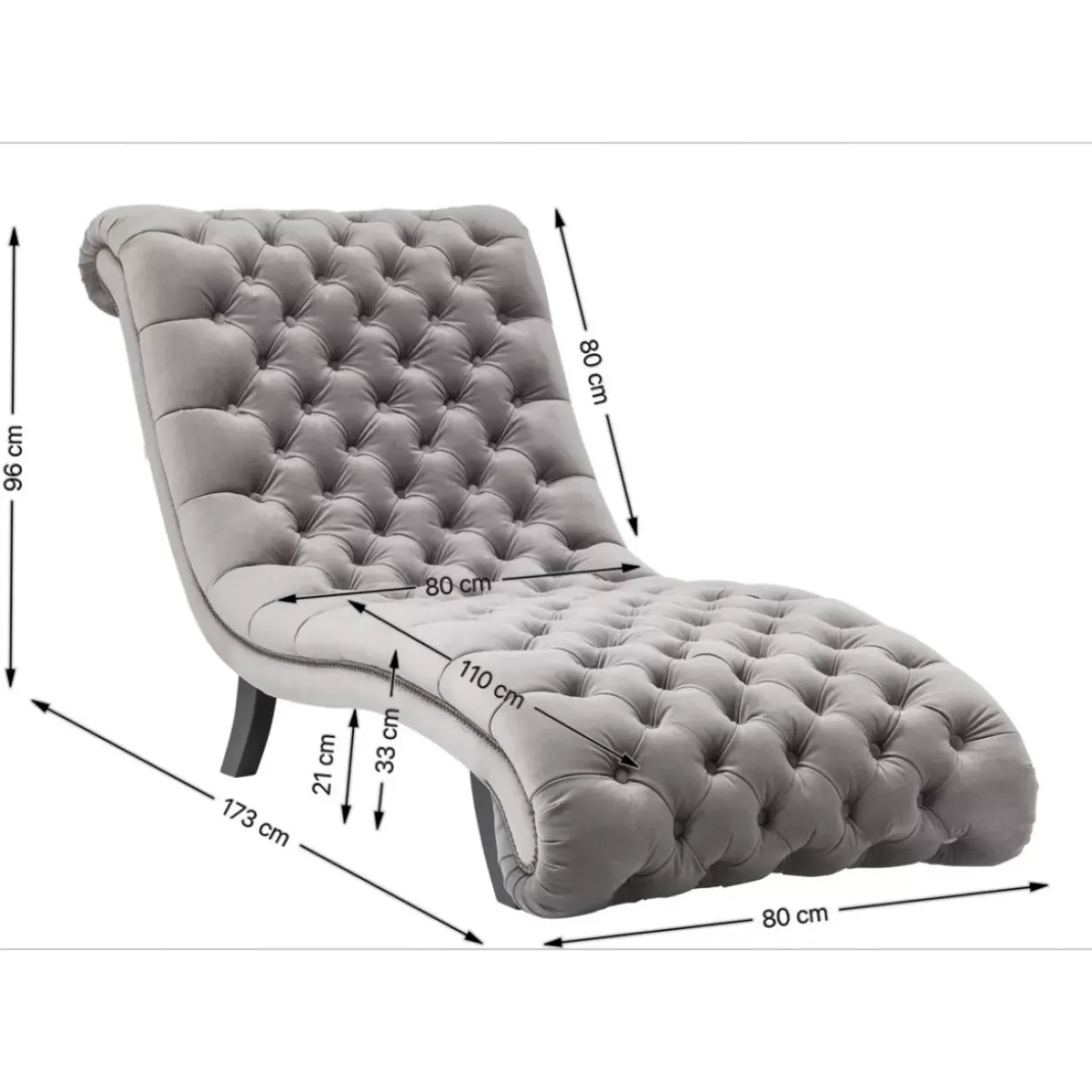 KARE Design Sofas & Couches-Liege Desire Velvet Silbergrau