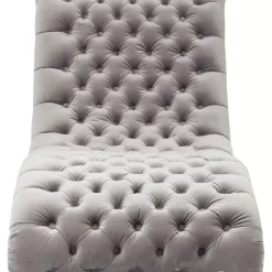 KARE Design Sofas & Couches-Liege Desire Velvet Silbergrau