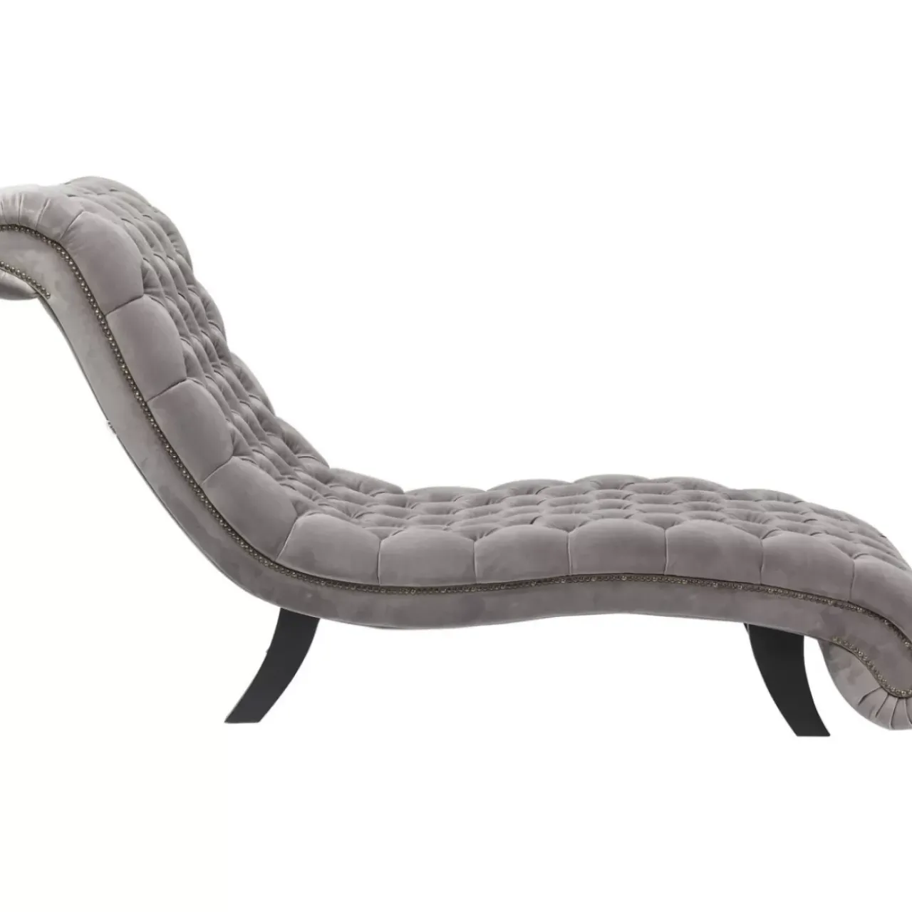 KARE Design Sofas & Couches-Liege Desire Velvet Silbergrau