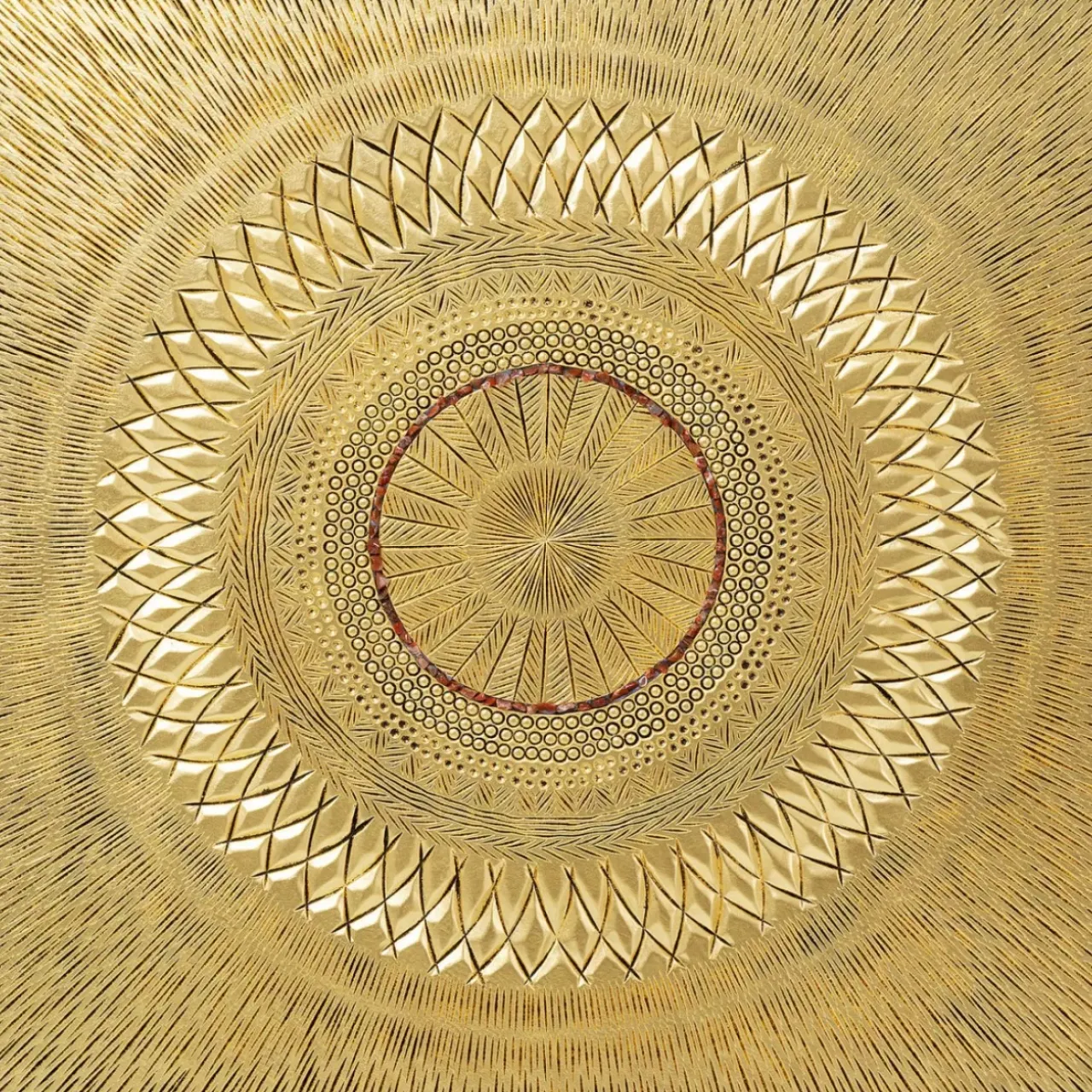 KARE Design Bilder-Objektbild Art Geometric Circle Gold 120X120Cm