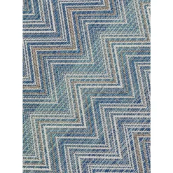 KARE Design Teppiche-Outdoor Teppich Zigzag Blau 160X230Cm