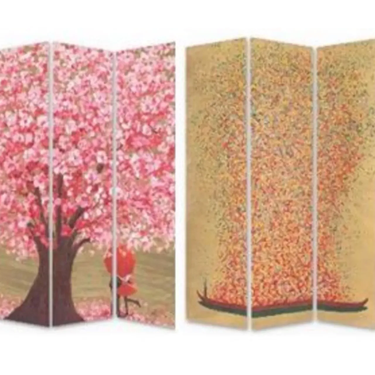 KARE Design Paravents-Paravent Flower Couple Vs Flower Boat 120X180
