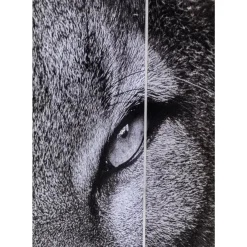 KARE Design Paravents-Paravent King Lion Vs Cat Girl 120X180Cm