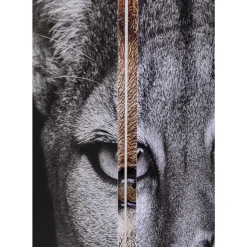 KARE Design Paravents-Paravent King Lion Vs Cat Girl 120X180Cm