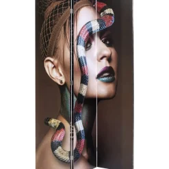 KARE Design Paravents-Paravent Royal Headdress Vs Snake Girl 120X180Cm