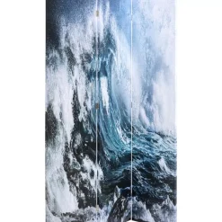 KARE Design Paravents-Paravent Triptychon Wave Vs Palms 120X180Cm