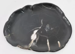 KARE Design Geschirr & Tischaccessoires-Platte Midnight Versteinertes Holz