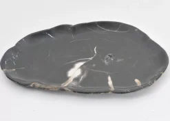 KARE Design Geschirr & Tischaccessoires-Platte Midnight Versteinertes Holz