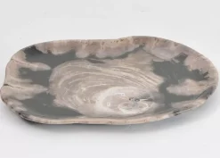 KARE Design Geschirr & Tischaccessoires-Platte Nachtwoud Versteinertes Holz