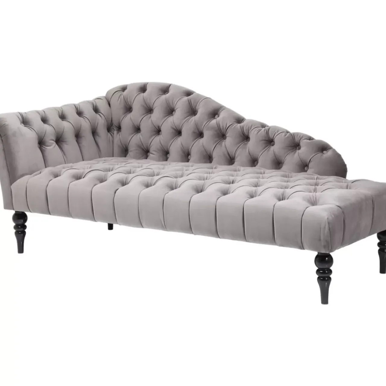 KARE Design Sofas & Couches-Recamiere Desire Velvet Silbergrau