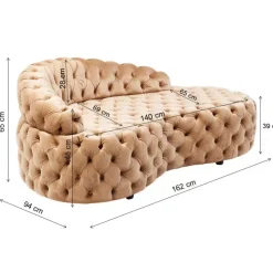 KARE Design Sofas & Couches-Recamiere Santa Barbara 162Cm