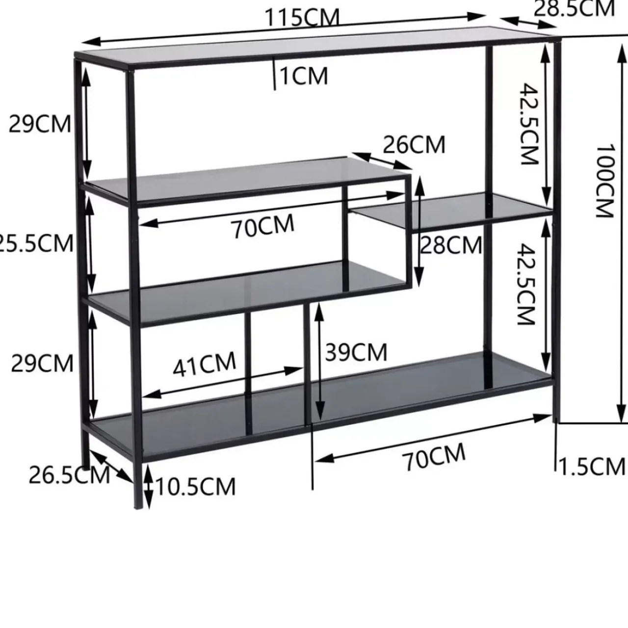 KARE Design Regale-Regal Loft Schwarz 100X115