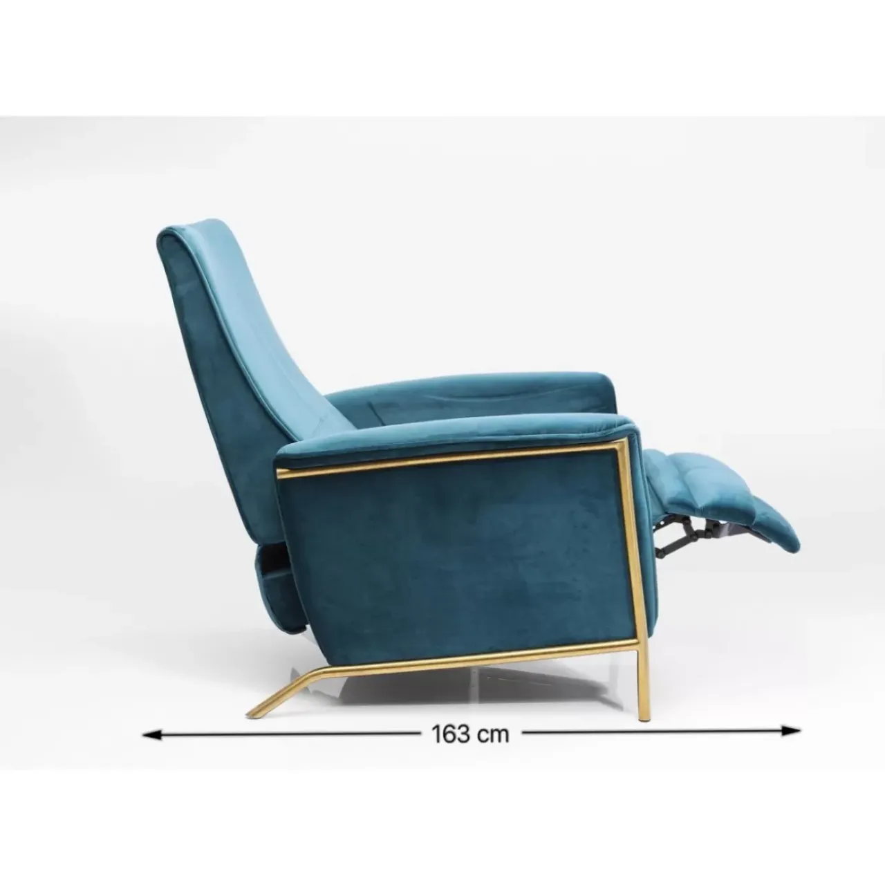 KARE Design Sessel-Relaxsessel Lazy Velvet Blau