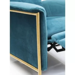 KARE Design Sessel-Relaxsessel Lazy Velvet Blau