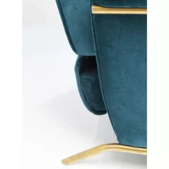 KARE Design Sessel-Relaxsessel Lazy Velvet Blau