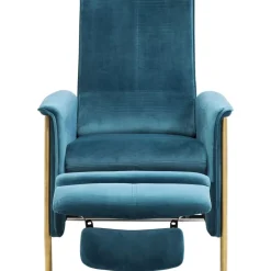 KARE Design Sessel-Relaxsessel Lazy Velvet Blau