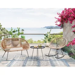 KARE Design Outdoormöbel-Schaukelstuhl Acapulco Natur