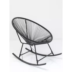 KARE Design Outdoormöbel-Schaukelstuhl Acapulco Schwarz