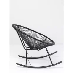 KARE Design Outdoormöbel-Schaukelstuhl Acapulco Schwarz