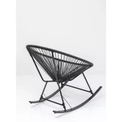 KARE Design Outdoormöbel-Schaukelstuhl Acapulco Schwarz