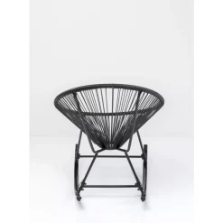 KARE Design Outdoormöbel-Schaukelstuhl Acapulco Schwarz