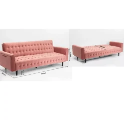 KARE Design Sofas & Couches-Schlafsofa Milchbar Rose 219Cm