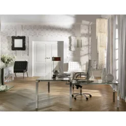 KARE Design Tische-Schreibtisch Lorenco Chrom Winkelcombi 210X180Cm