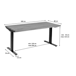 KARE Design Tische-Schreibtisch Office Harmony Dunkel 160X80