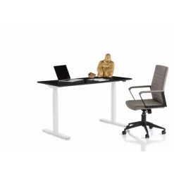 KARE Design Tische-Schreibtisch Office Smart Weis Schwarz 140X60