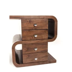 KARE Design Tische-Schreibtisch Soft Snake Walnut 150X70Cm