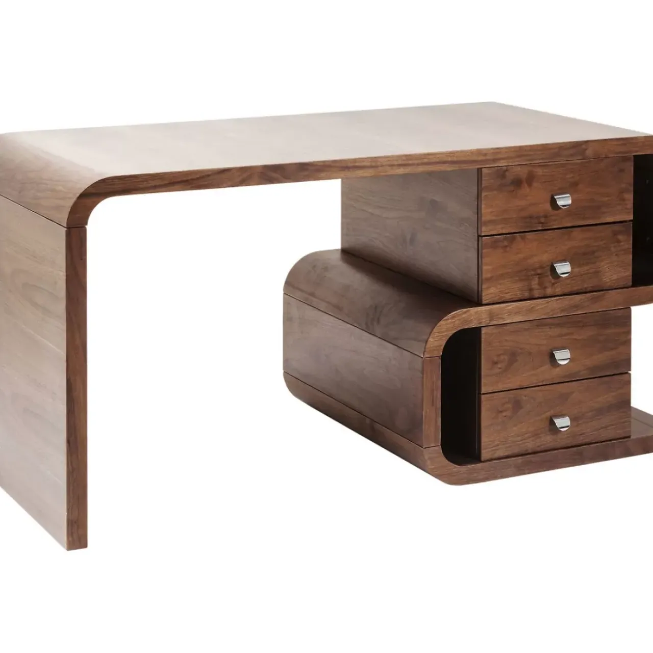 KARE Design Tische-Schreibtisch Soft Snake Walnut 150X70Cm