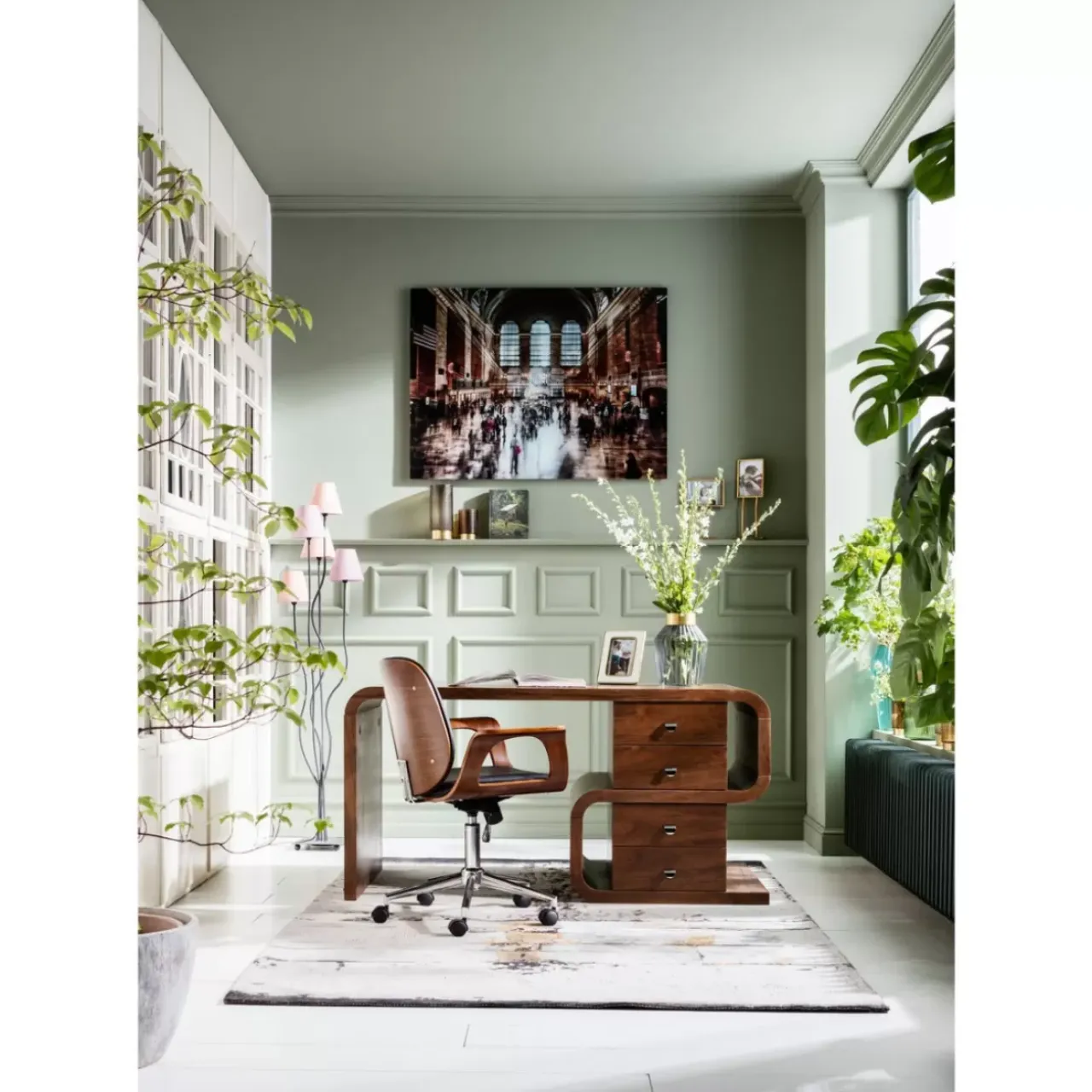 KARE Design Tische-Schreibtisch Soft Snake Walnut 150X70Cm