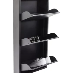 KARE Design Kleinmöbel & Sonstiges-Schuhkipper Caruso 3-Er Anthrazit