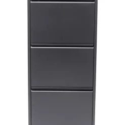 KARE Design Kleinmöbel & Sonstiges-Schuhkipper Caruso 3-Er Anthrazit (Mo)