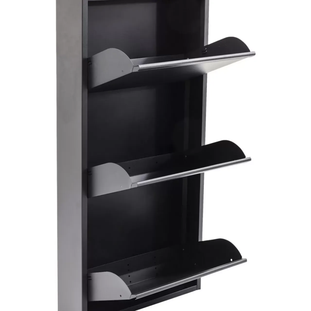 KARE Design Kleinmöbel & Sonstiges-Schuhkipper Caruso 3-Er Anthrazit (Mo)