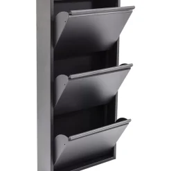 KARE Design Kleinmöbel & Sonstiges-Schuhkipper Caruso 3-Er Anthrazit (Mo)
