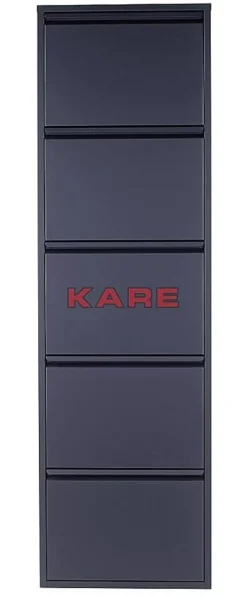 KARE Design Kleinmöbel & Sonstiges-Schuhkipper Caruso 5-Er Anthrazit
