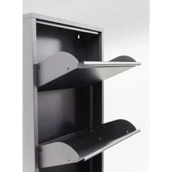 KARE Design Kleinmöbel & Sonstiges-Schuhkipper Caruso 5-Er Anthrazit