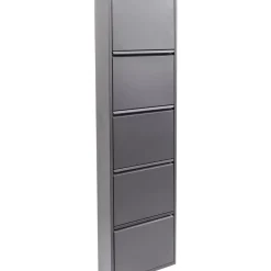 KARE Design Kleinmöbel & Sonstiges-Schuhkipper Caruso 5-Er Anthrazit