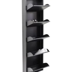 KARE Design Kleinmöbel & Sonstiges-Schuhkipper Caruso 5-Er Anthrazit